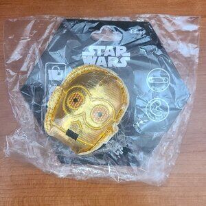 *3 for $30* C-3PO Plush Metallic Pin From Japan - Star Wars - Tomy Arts